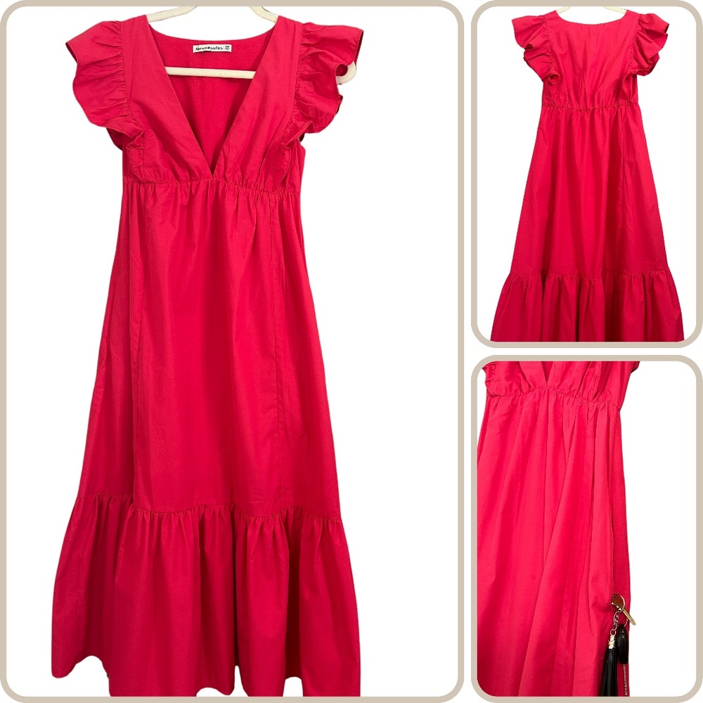 Abercrombie & Fitch Women’s Pink V Neck Dress XSP